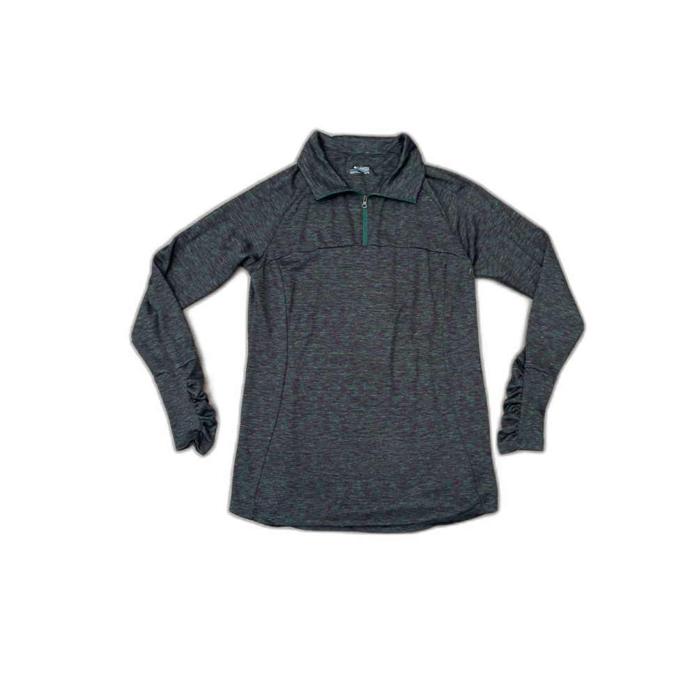 Columbia Women's Quarter Zip Pullover Green/Purple Size XL